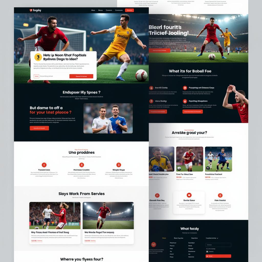 User-Friendly Football Website Interface