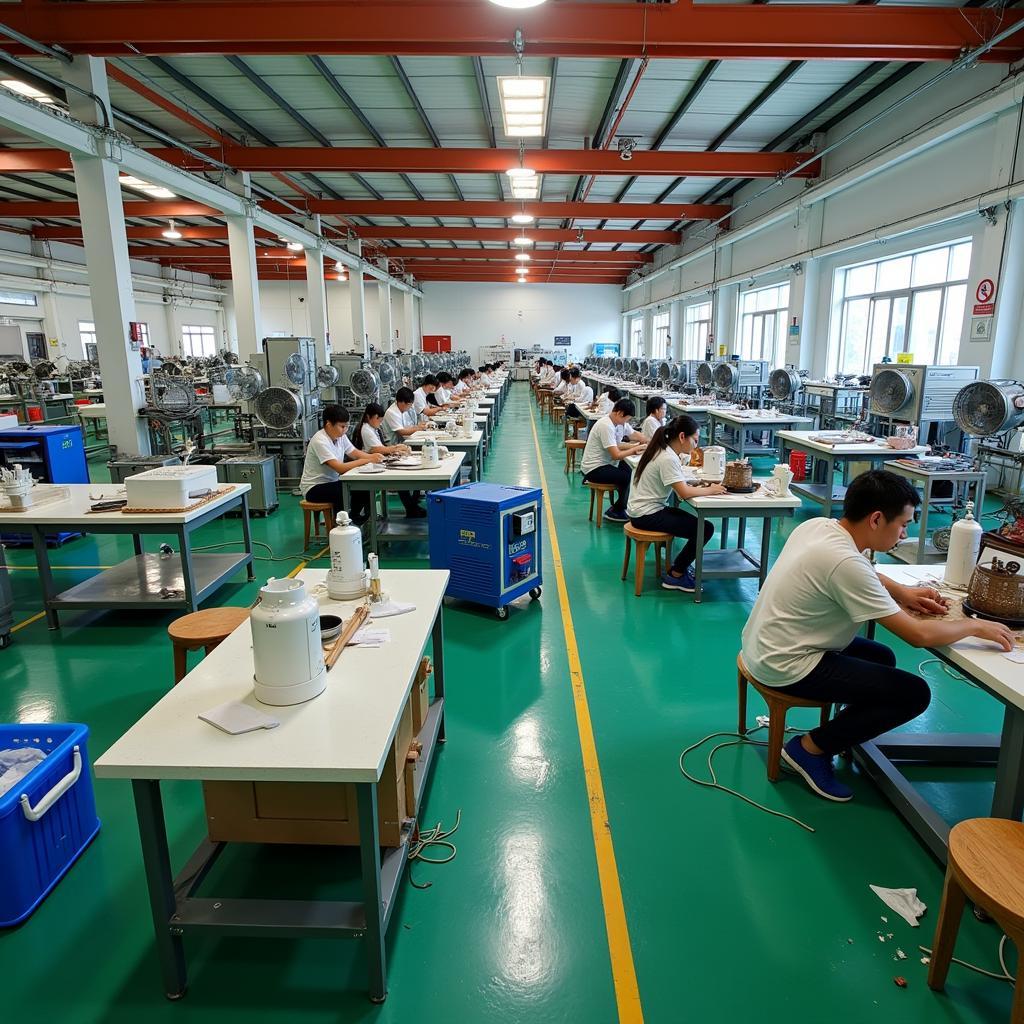 Modern FRP fan production line in Vietnam