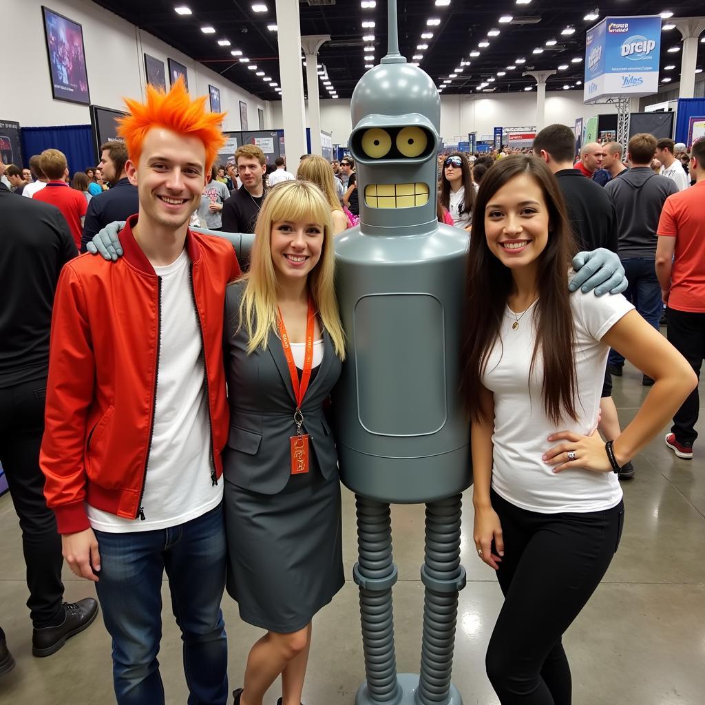 Futurama Fans in Cosplay at a Convention