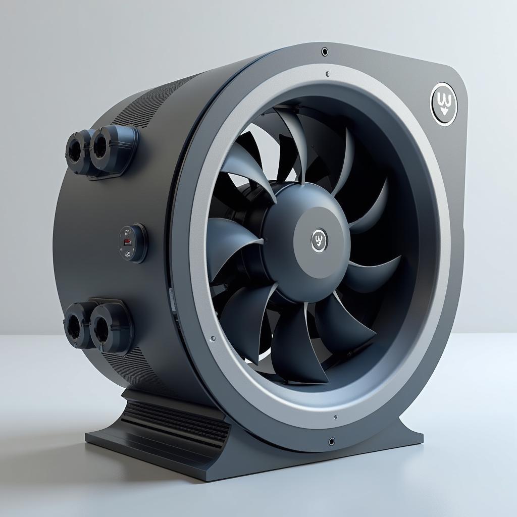 A concept design for a futuristic 3D printed blower fan with integrated sensors