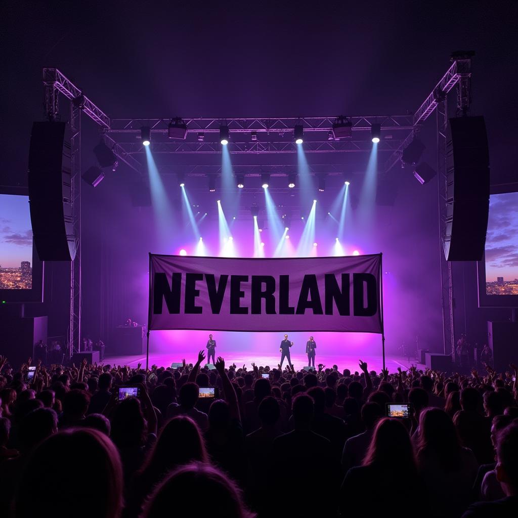 G IDLE with Neverland banner