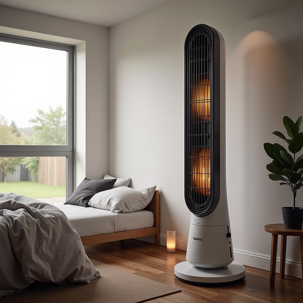 Gamax Tower Fan in a Bedroom Setting