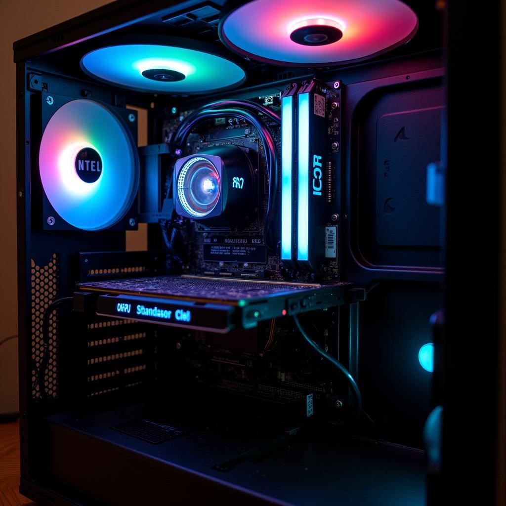 A gaming PC build featuring the Intel Core i3-8100 processor