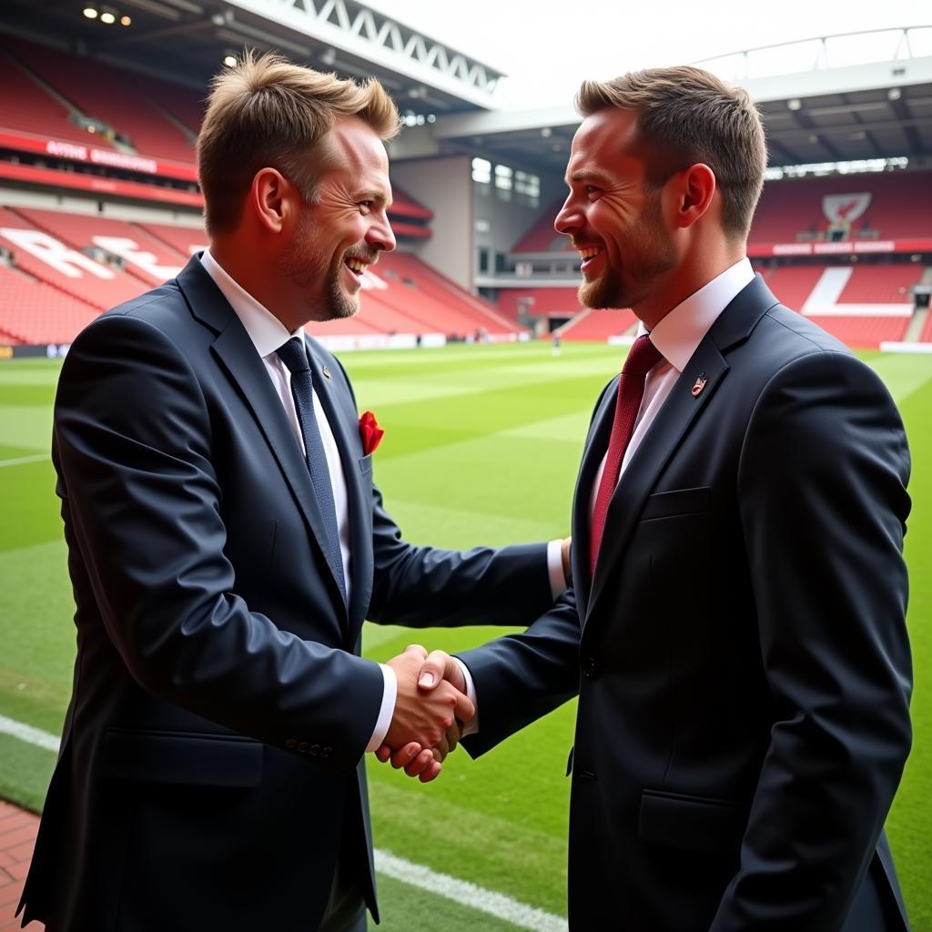 Gary Barlow and Steven Gerrard