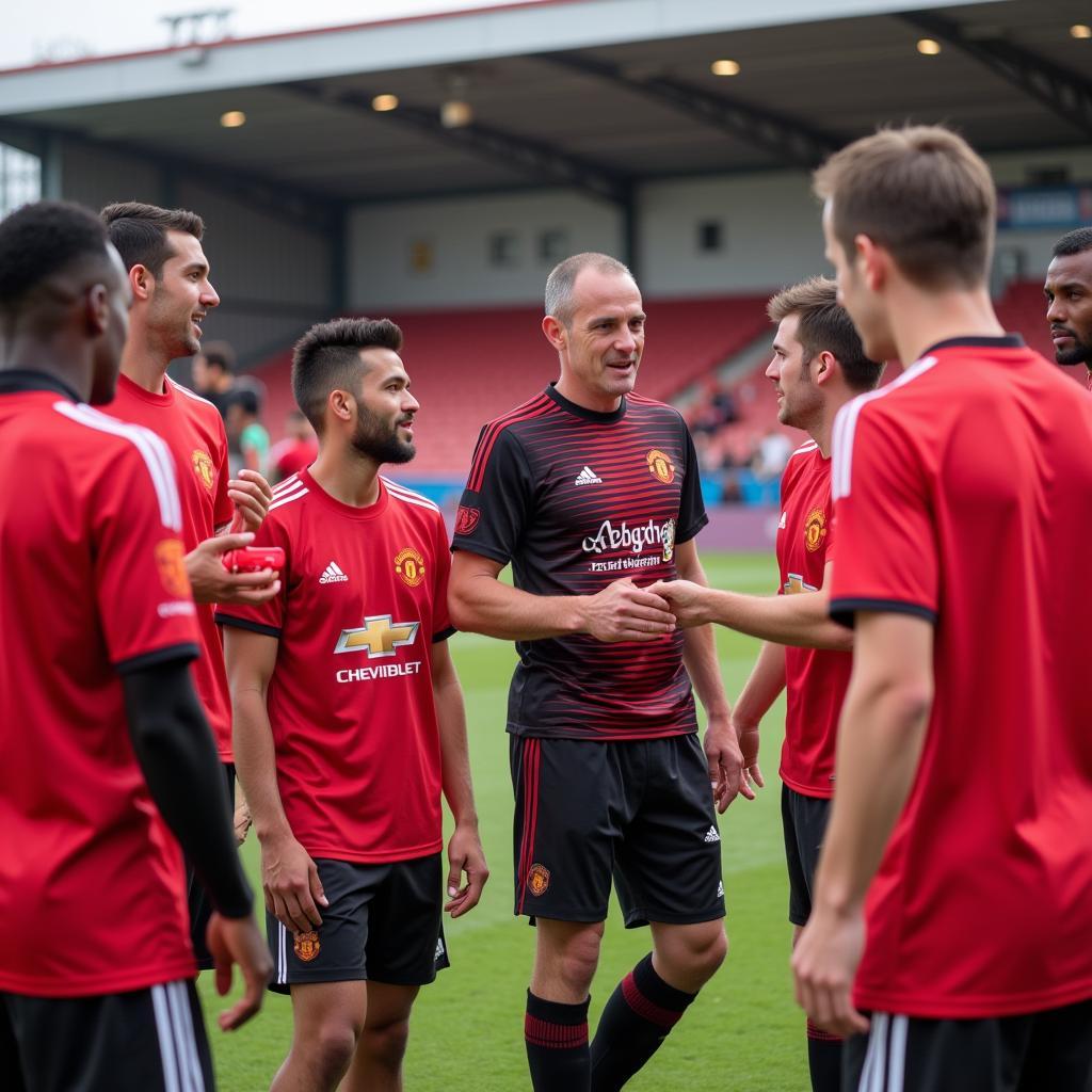 Gary Neville in a charity match