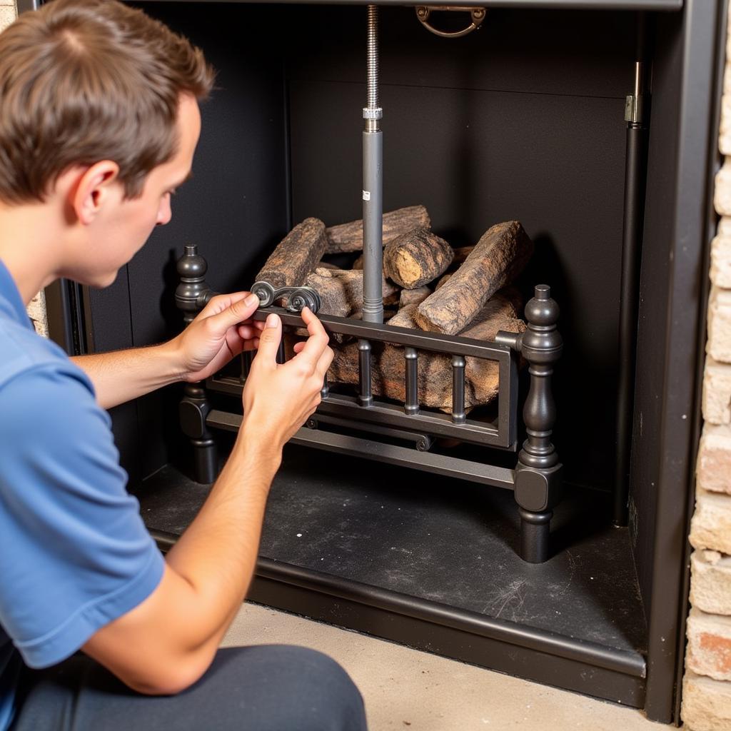 Installing a gas fireplace fan kit