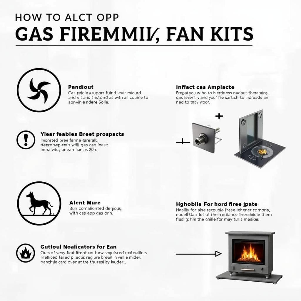 Different types of gas fireplace fan kits