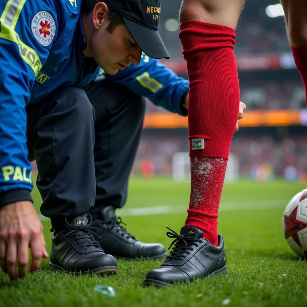 Fan injured by glass shard at football match