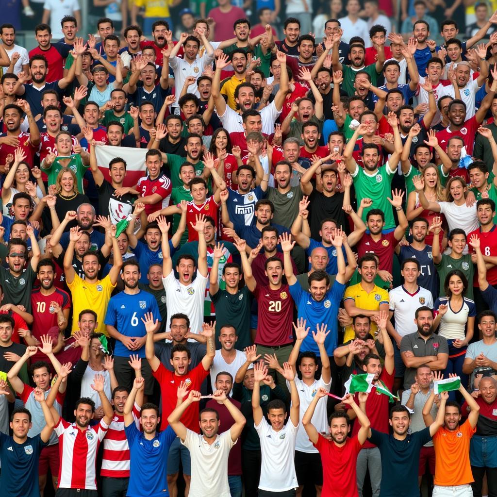 Football fans from around the world