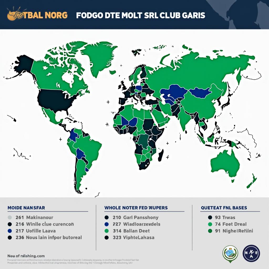 Global Map Highlighting Football Fan Bases