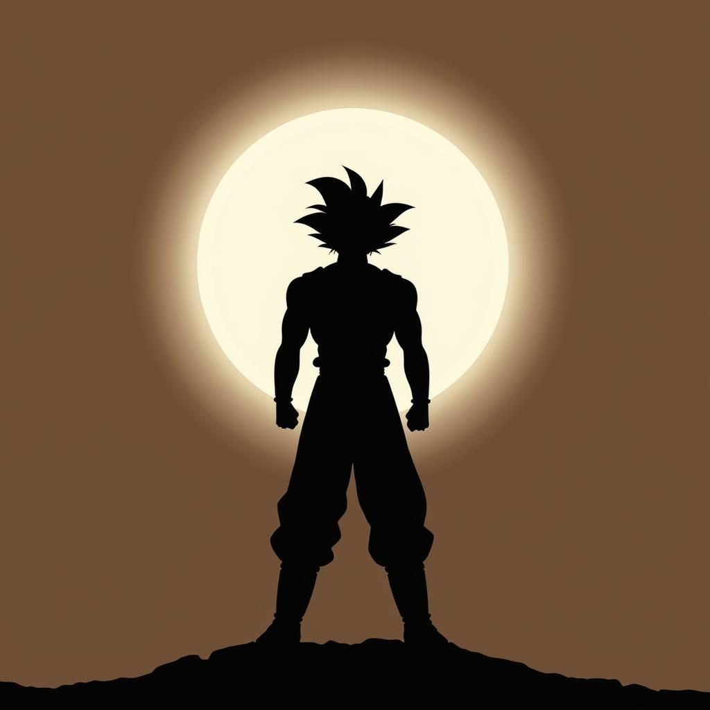 Goku Ultra Instinct Minimalist Wallpaper 1920x1080 from Pixiv