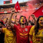 Göztepe fans celebrating a victory