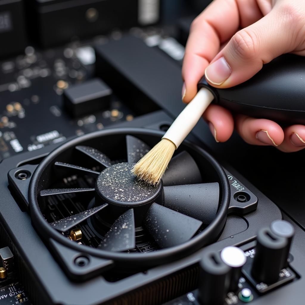 Cleaning a GPU fan