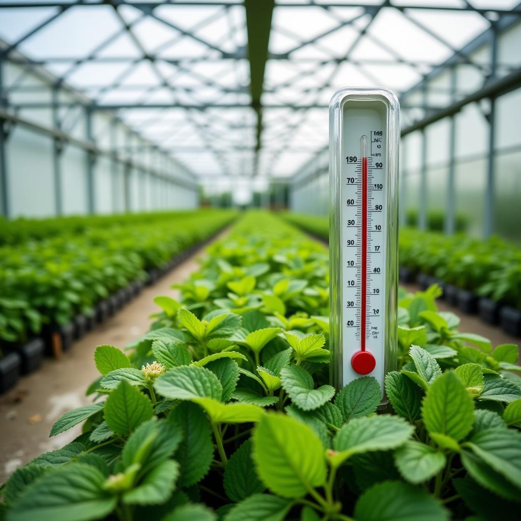 Temperature regulation in a greenhouse