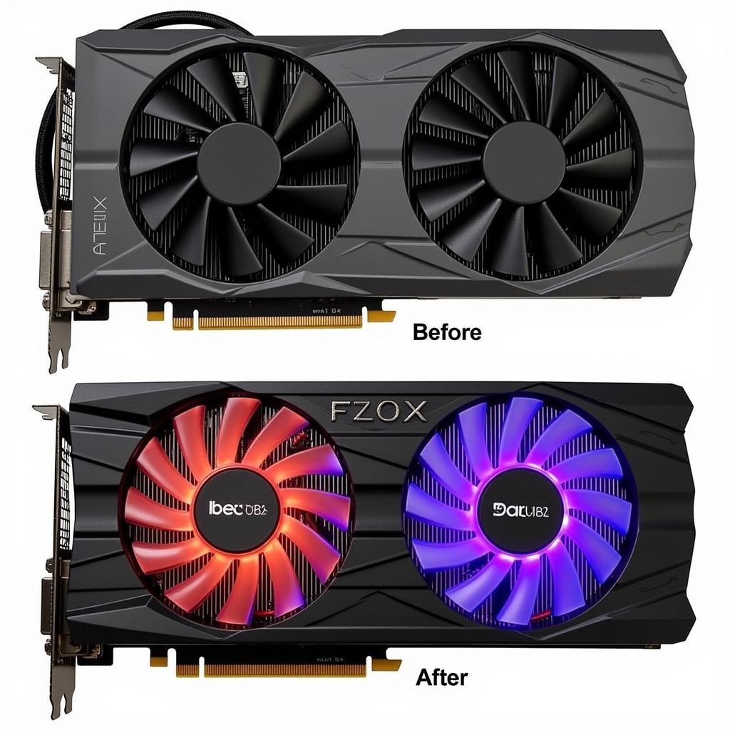 GTX 1070 Fan Sleeving Before & After