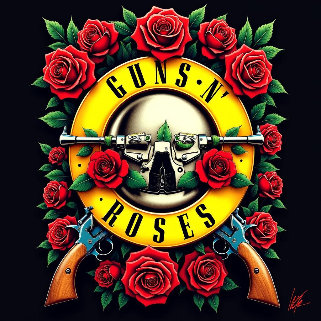 Concert poster inspired by Guns N' Roses