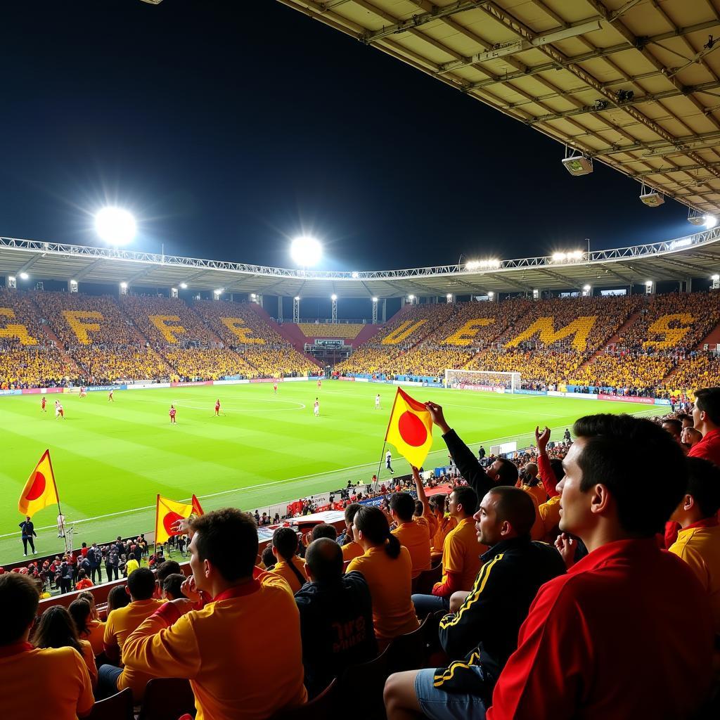 Gürsel Aksel Stadium atmosphere during a match