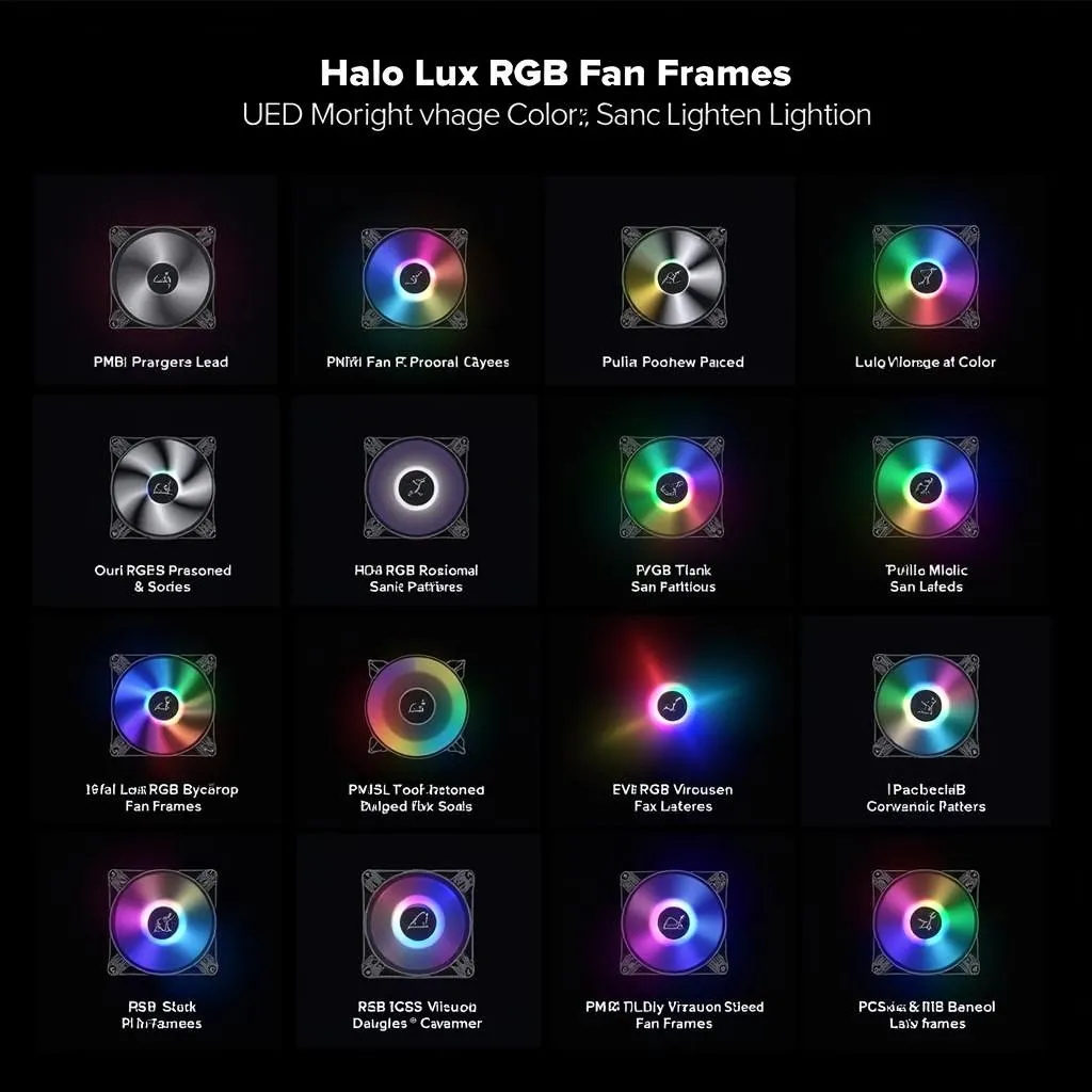 Halo Lux RGB Fan Frames lighting effects