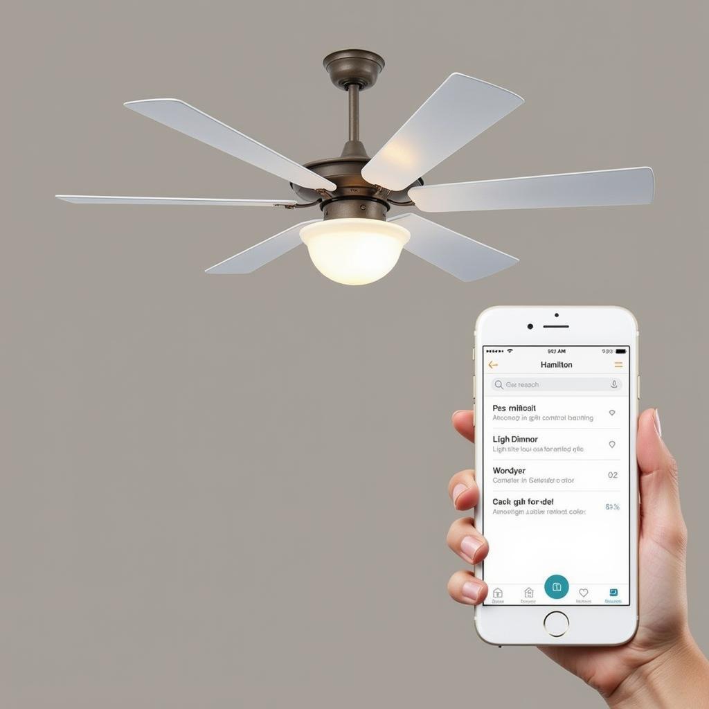 Hamilton Ceiling Fan with Smart Home Integration