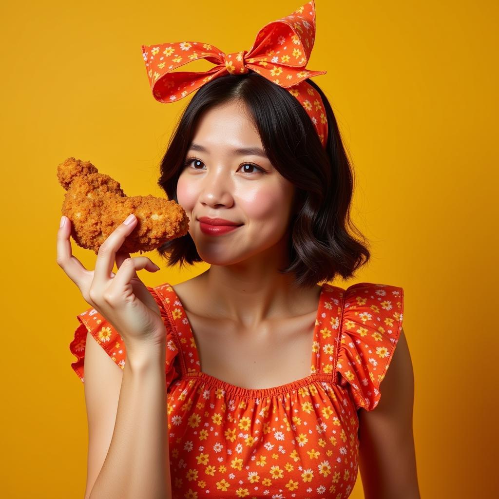 Hani endorsing a chicken brand