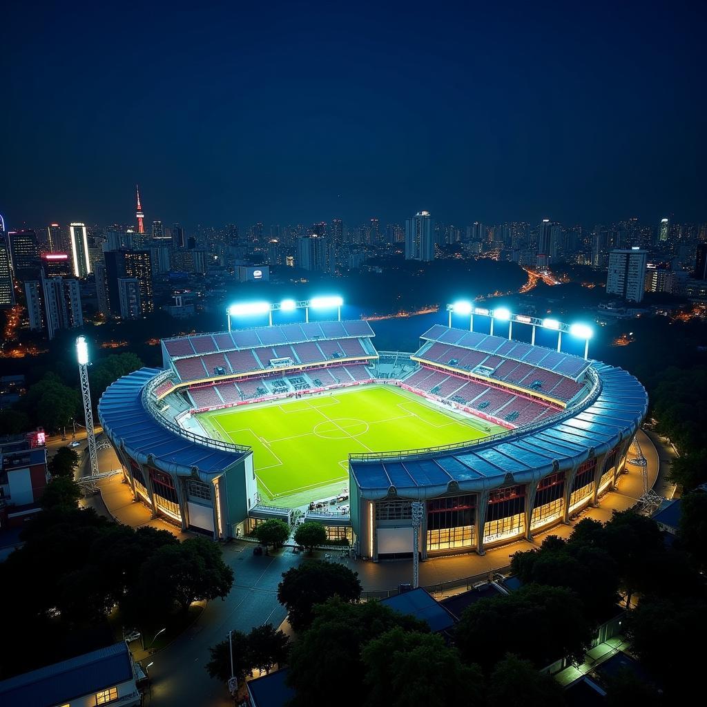 Hanoi Football Stadium Night View