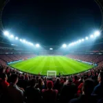 Hanoi Stadium with Bright LED Lights