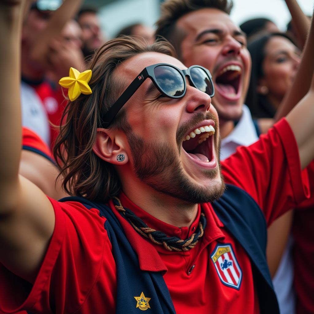 Hardcore Fan Celebrating Goal