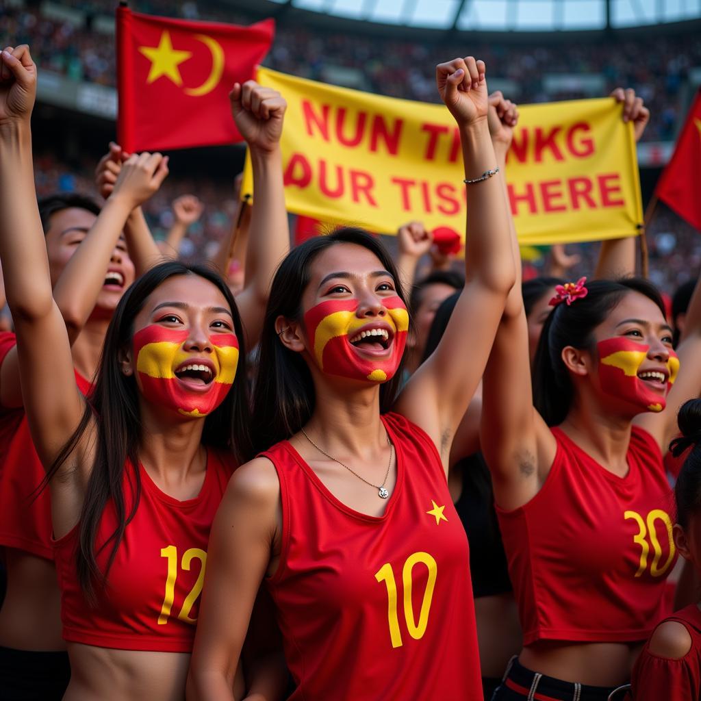 Passionate Football Fans in Vietnam