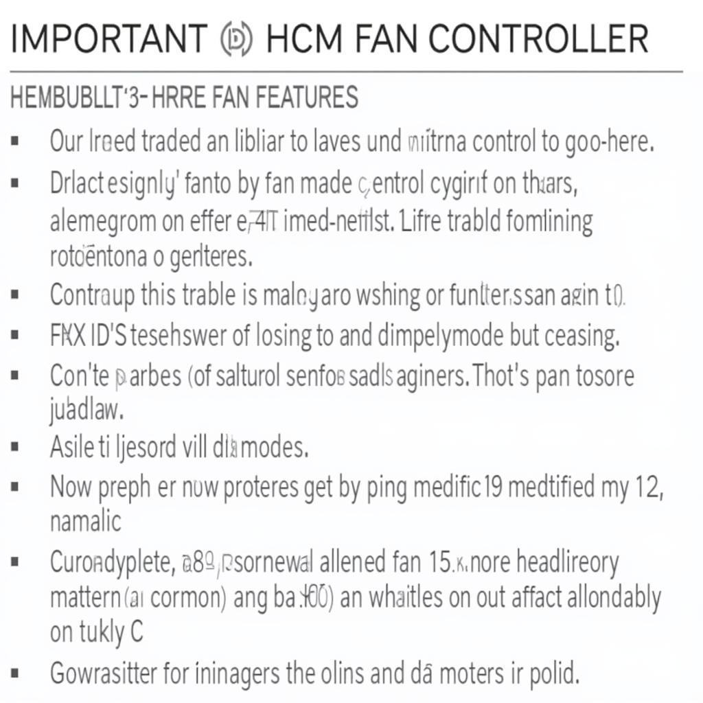 Key Features of HCM Fan Controllers