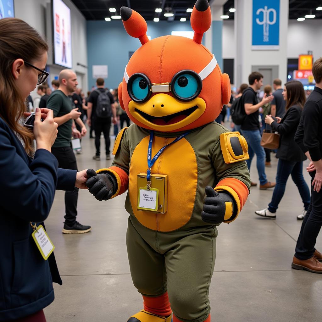 Cosplayer dressed as Heimerdinger at a convention