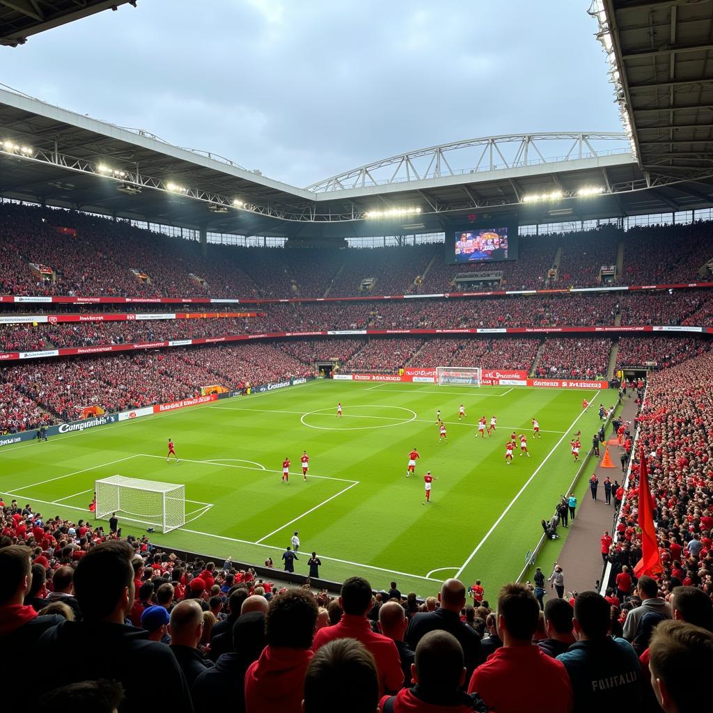 Fans cheering for a team playing high-pressing football