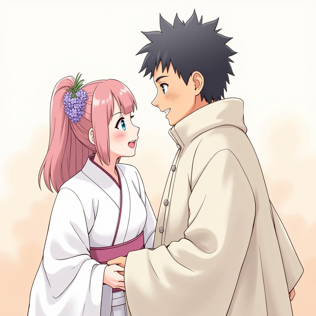 Hinata and Naruto wedding fan art