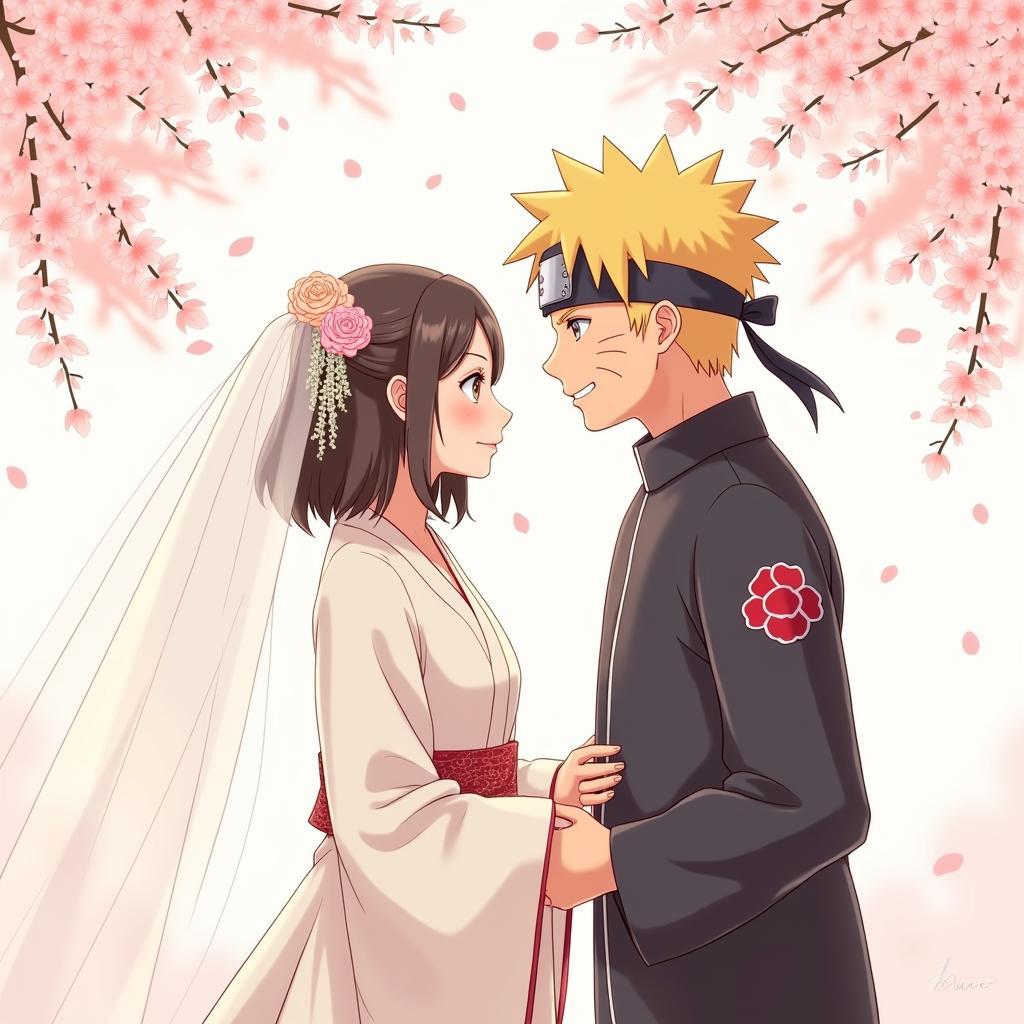 Hinata and Naruto Wedding Illustration