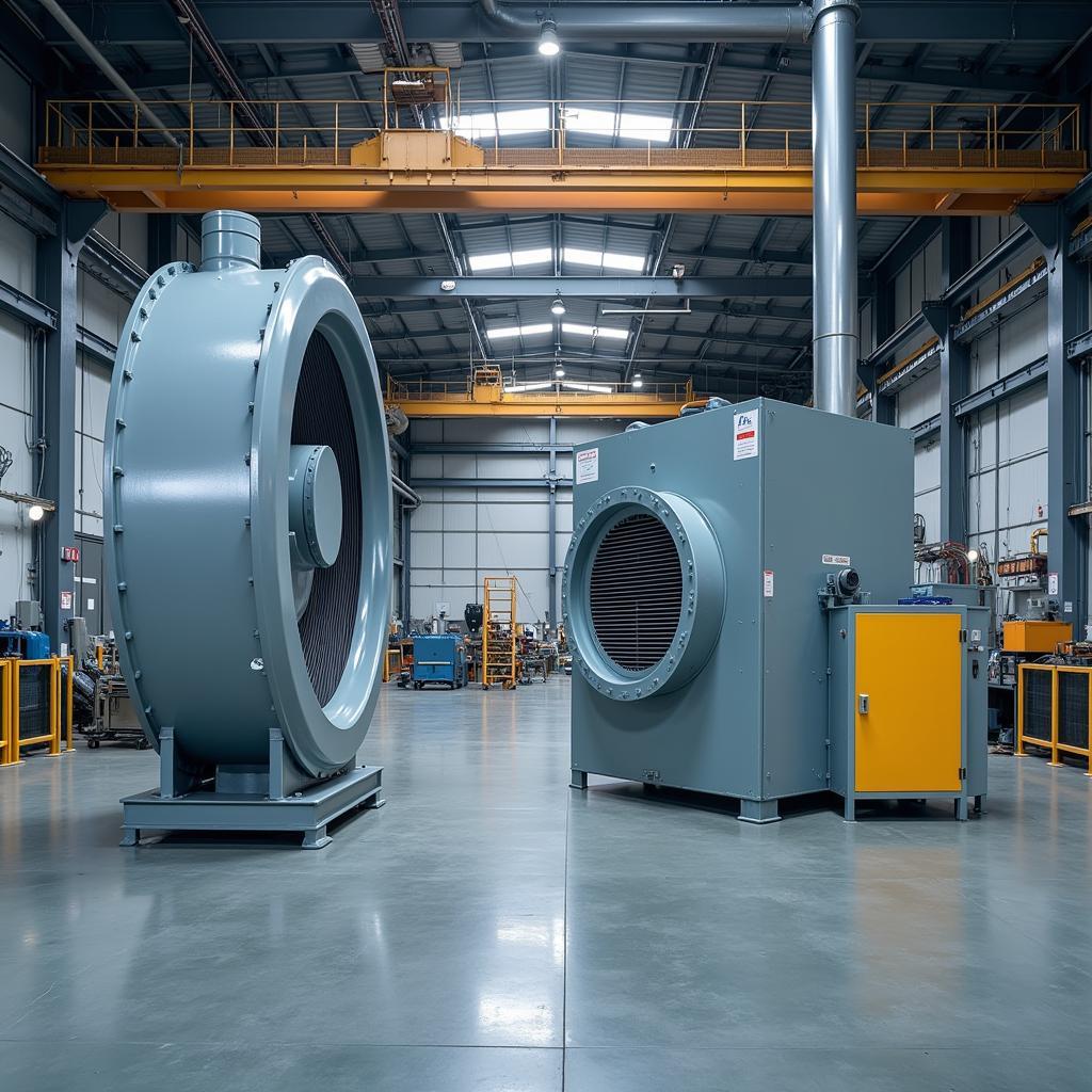 Industrial Facility with Hitachi Explosion Proof Fan Installation