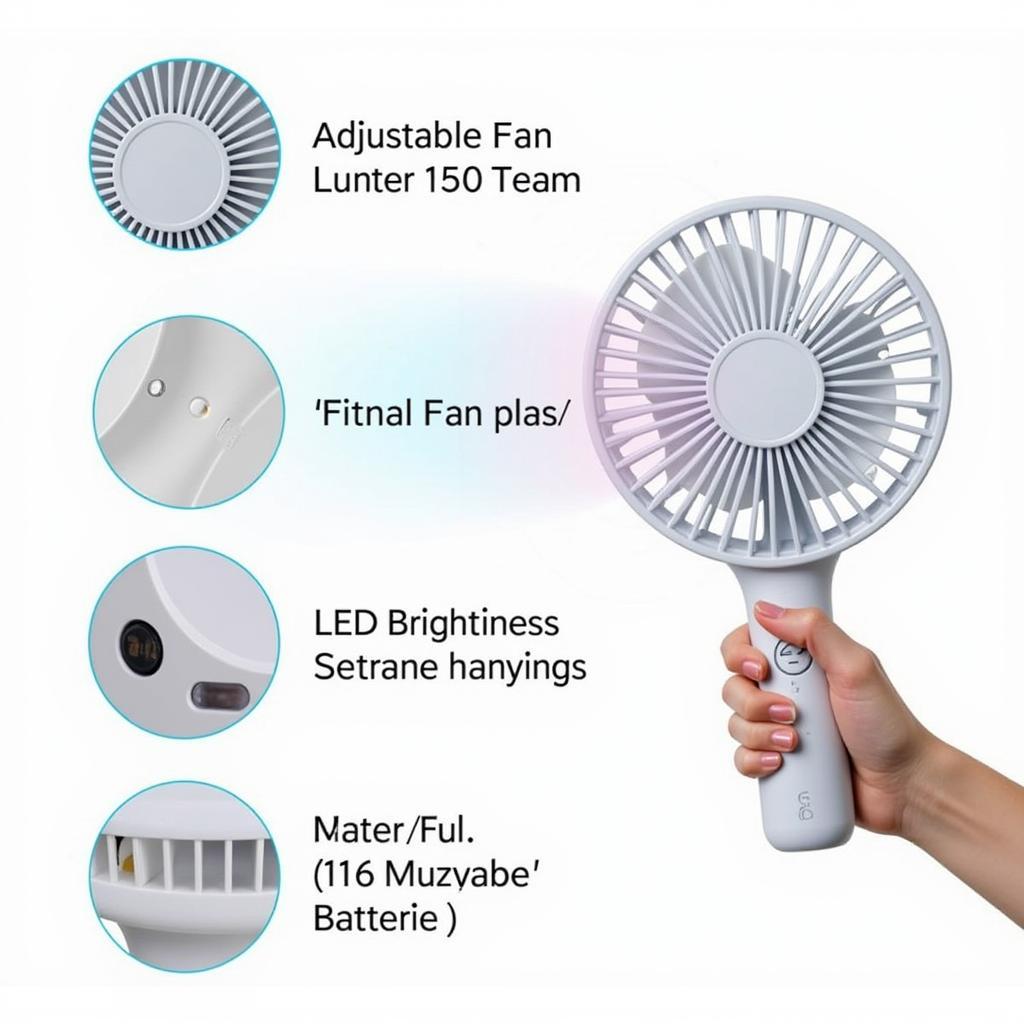 Key Features of a Holding Fan with LED Light