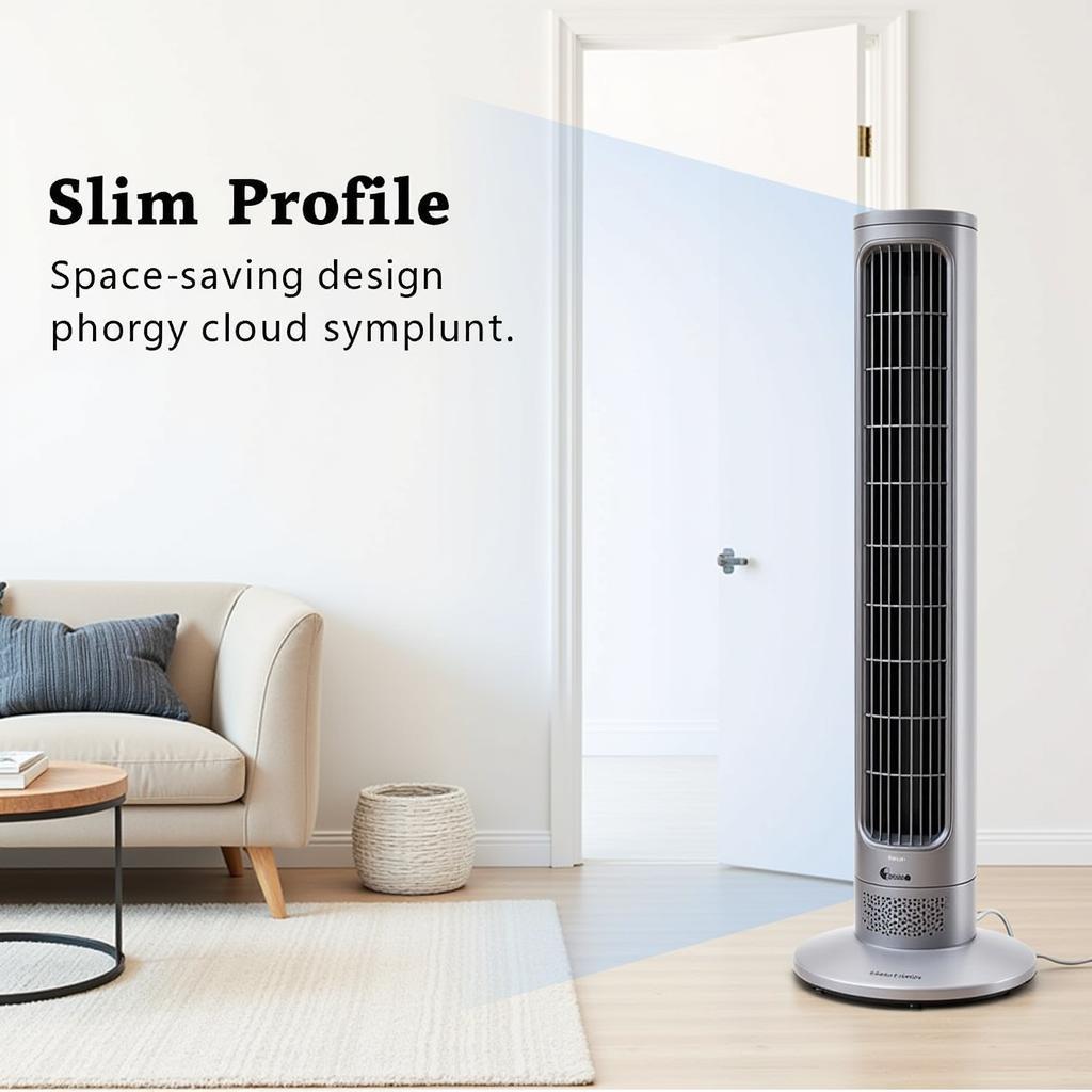 Sleek and modern design of the Holmes Tower Fan