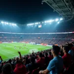 Hologram Fans in a Soccer Stadium