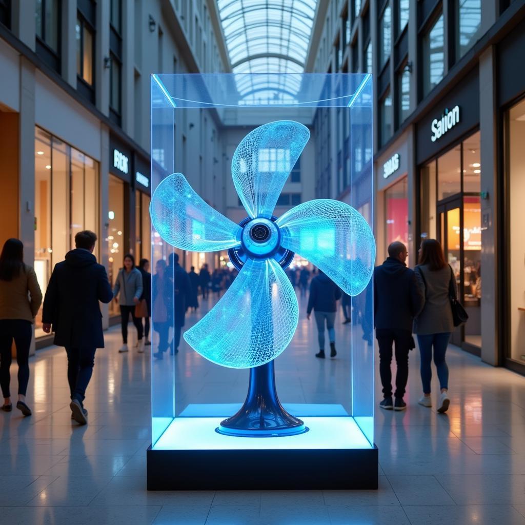 Hologram LED fan in retail