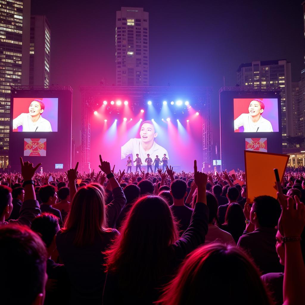 Excited fans at a Hong Kong fan meeting