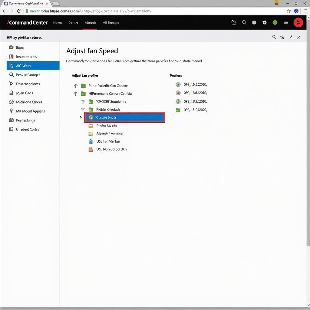 HP Command Center Fan Speed Control