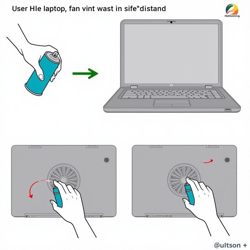 Cleaning HP Fan Vents with Compressed Air