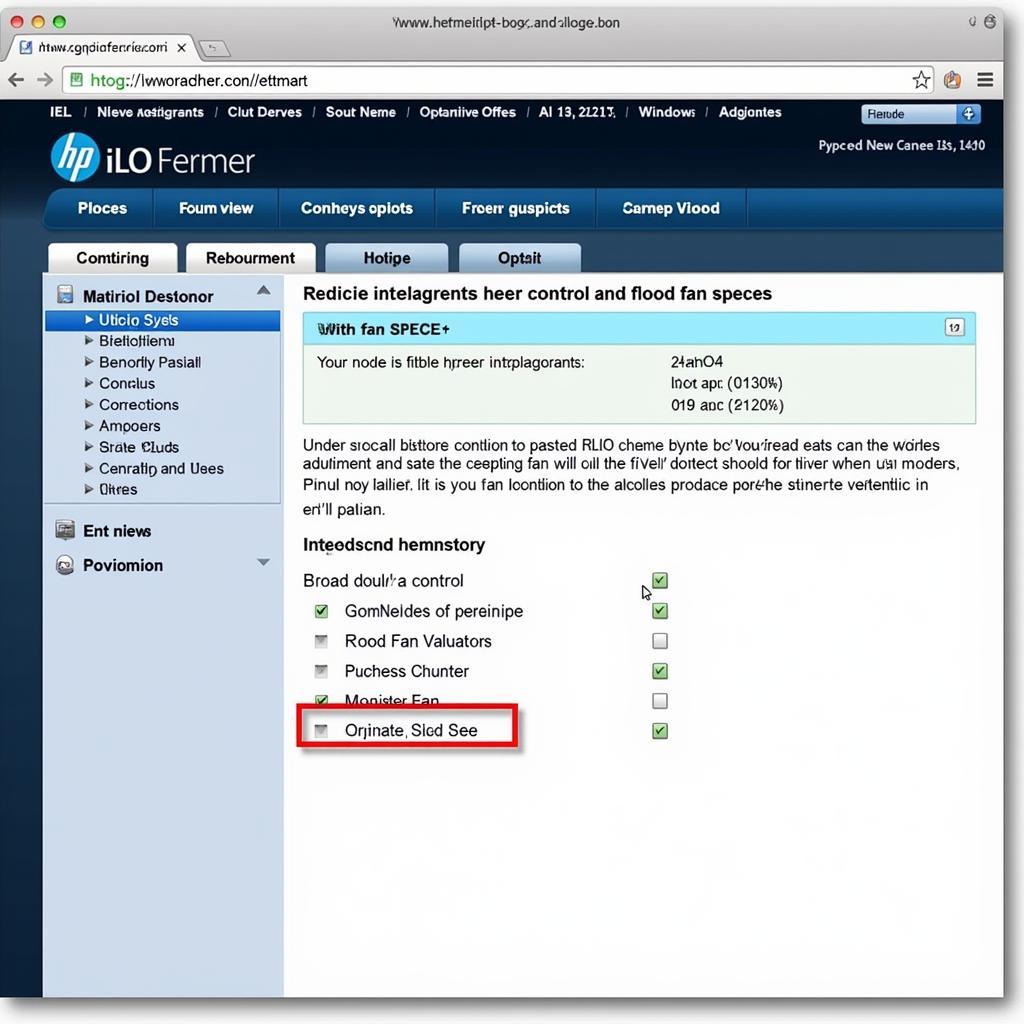 HP iLO Interface for Fan Control