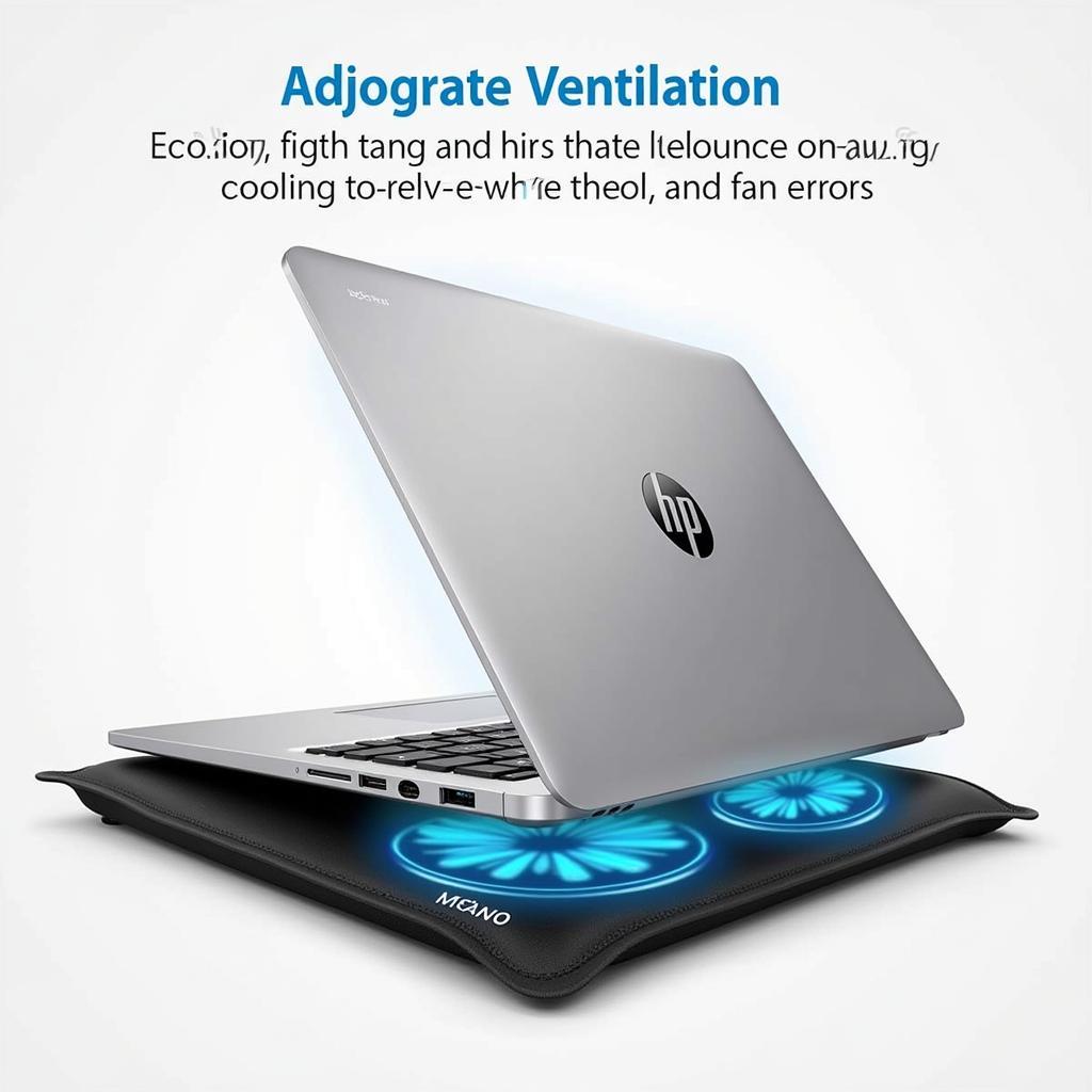 HP Laptop on Cooling Pad