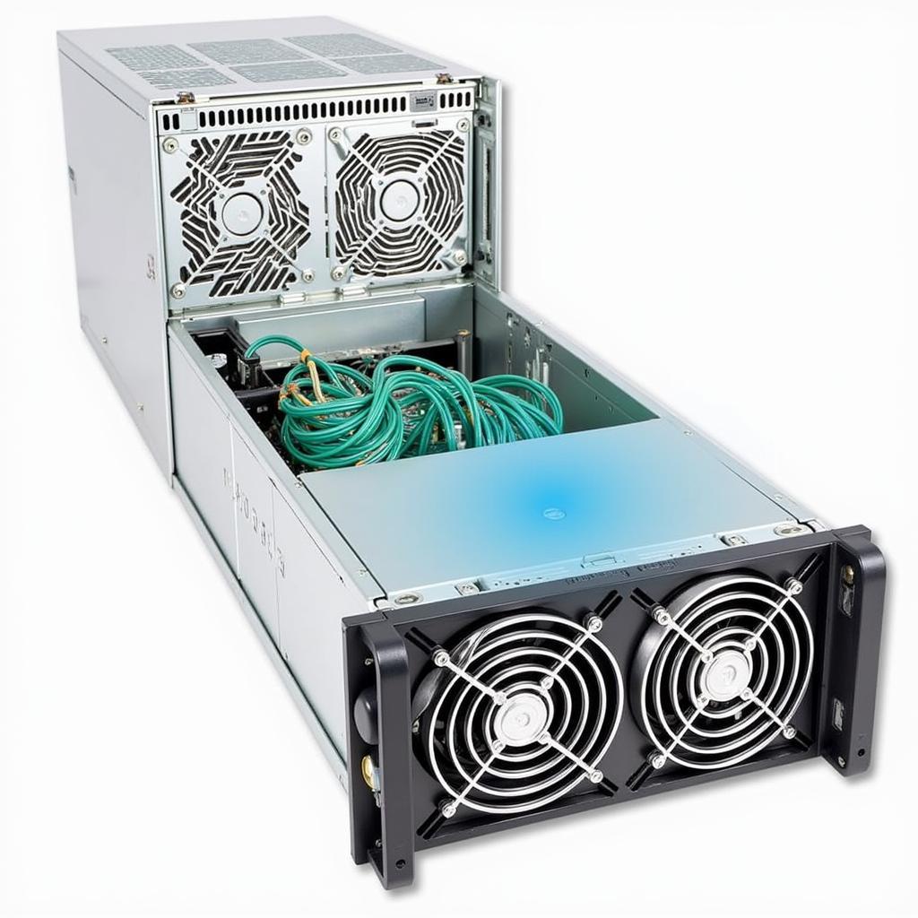 HP ProLiant DL360p Gen8 Server with Highlighted Fan Assembly