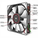 HUP 10 Port 12V Fan Internal Components Diagram