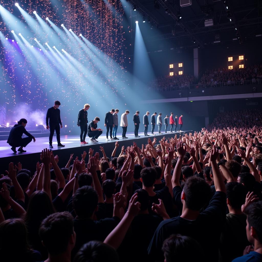 The final moments of an iKon fan meeting in Japan, 2015