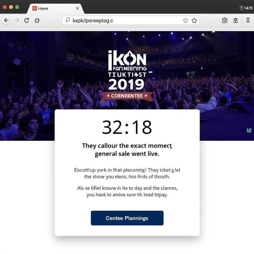 Website countdown timer for the general sale