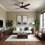 Ceiling Fan Placement in Indochine Living Room