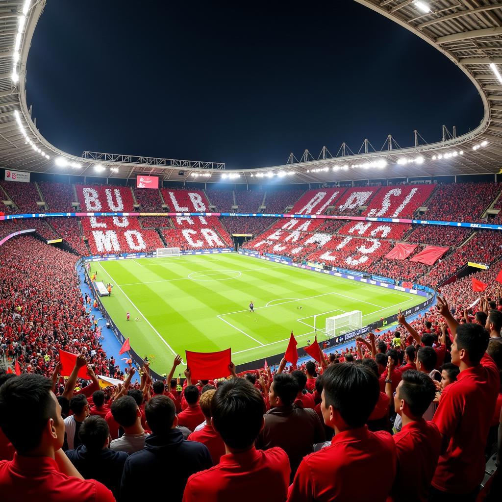 Indonesian fans create a stunning tifo display