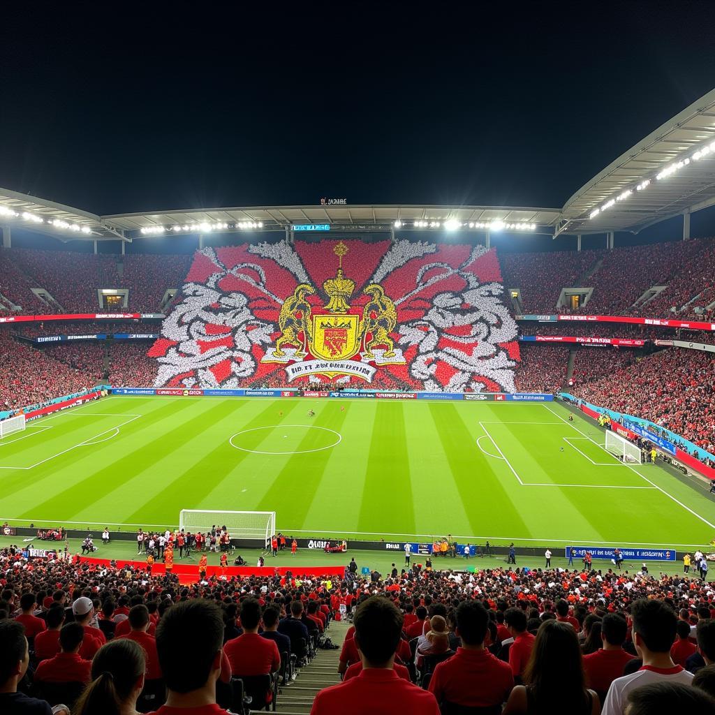 Indonesian Football Fans Tifo Display